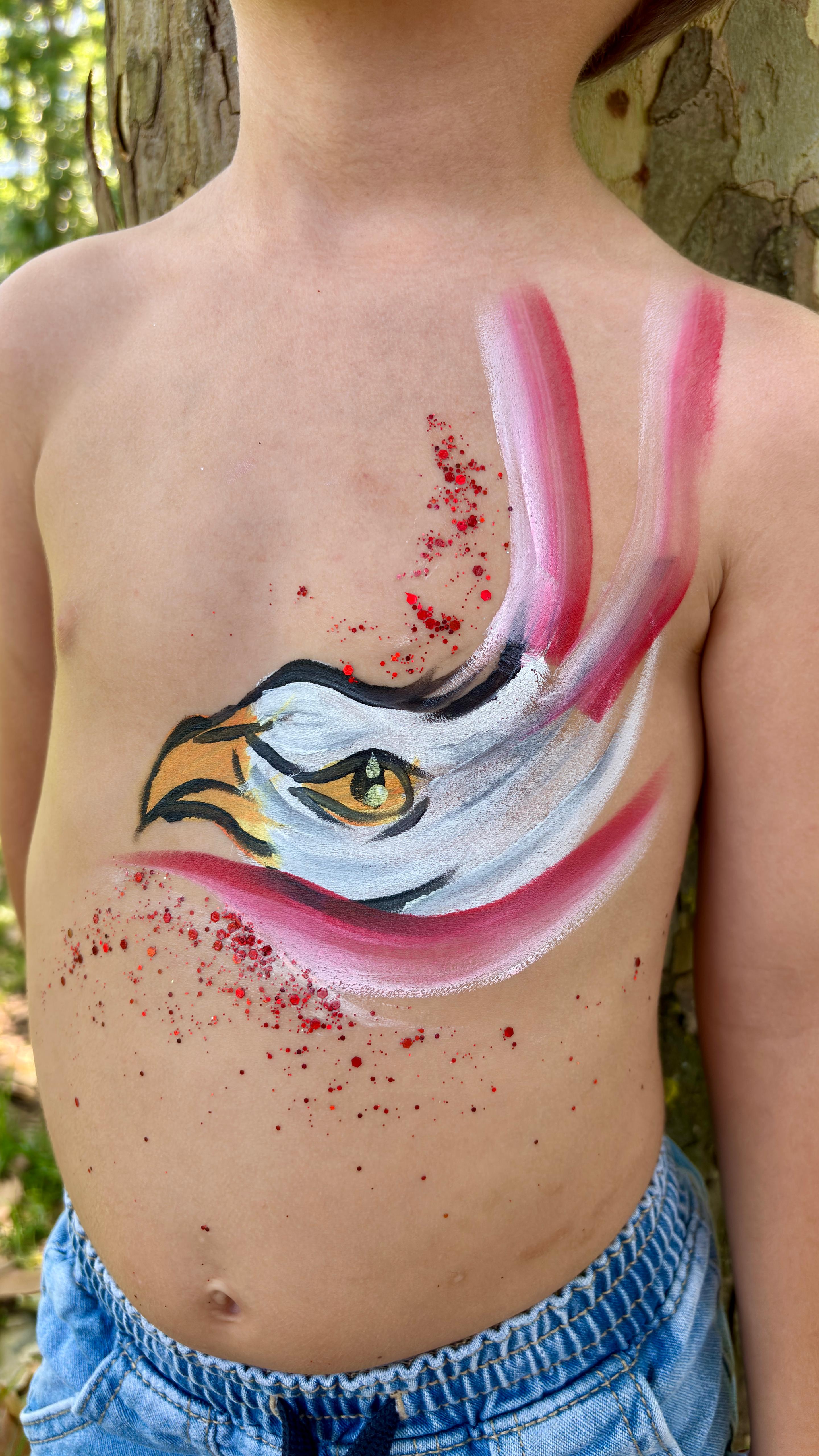 Pintura facial águia