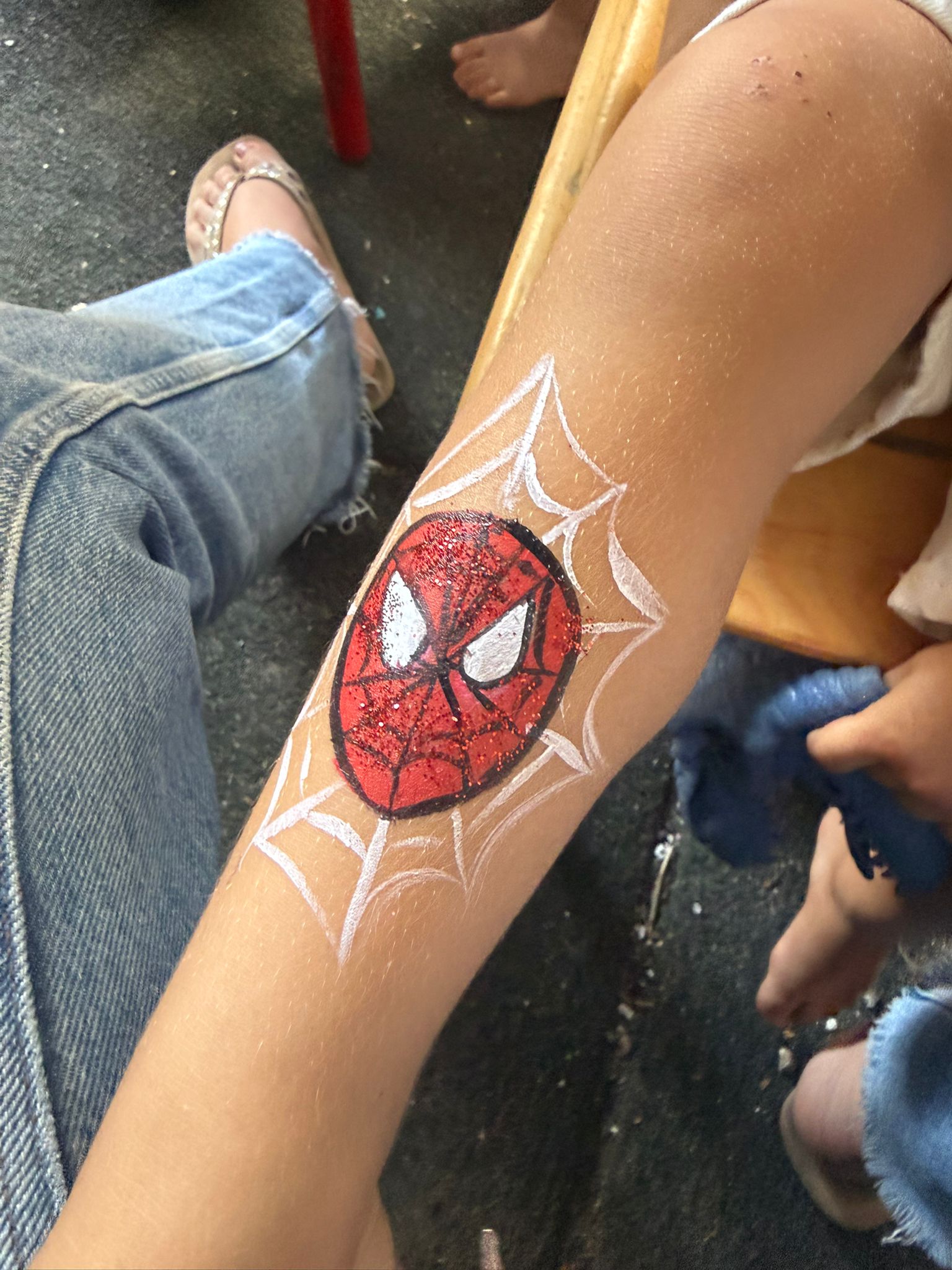 Pintura facial Homem-Aranha